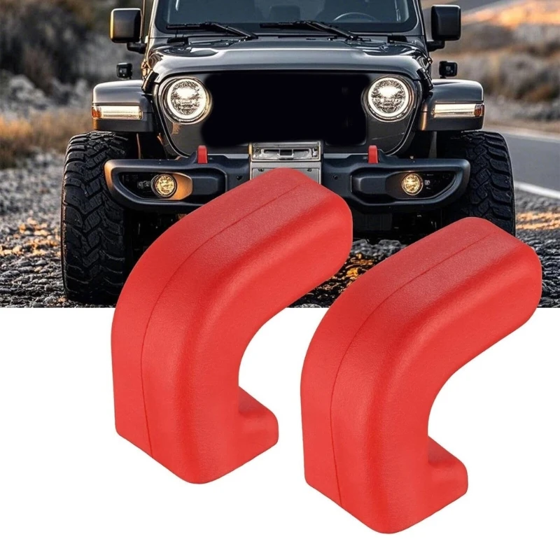 H3CE Quick Release Tow Hook Cover Protects Front Bumper for 2007-2023 JK JT Model