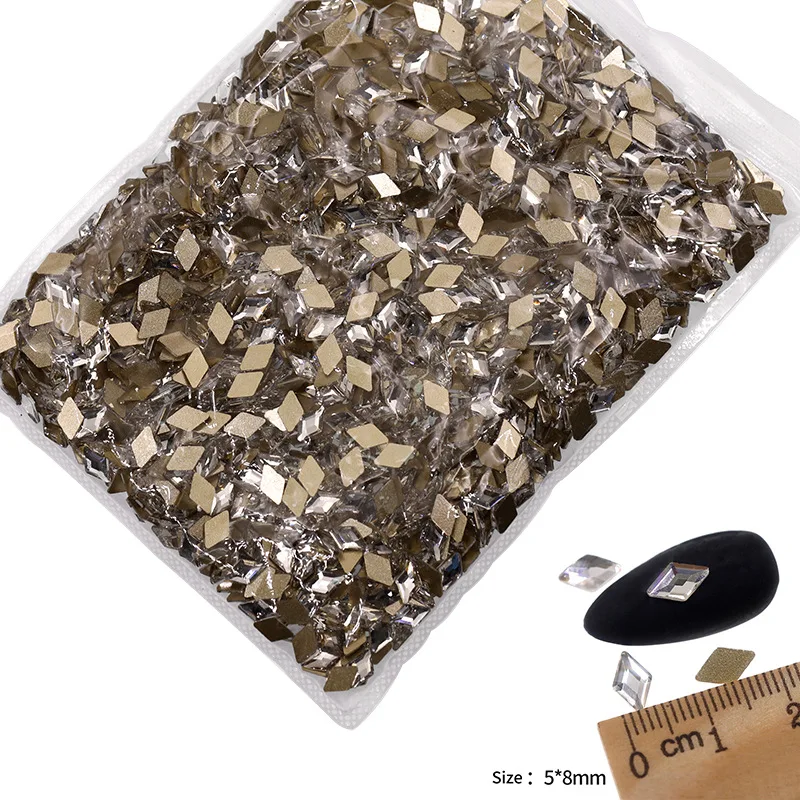 VDD P541-P580 Großhandel 1440 Stück Glas-Kristall-Strass mit flacher Rückseite, Glitzerstein in verschiedenen Formen für DIY-Bastelarbeiten, Nagelkunst und Dekoration – Detail 37