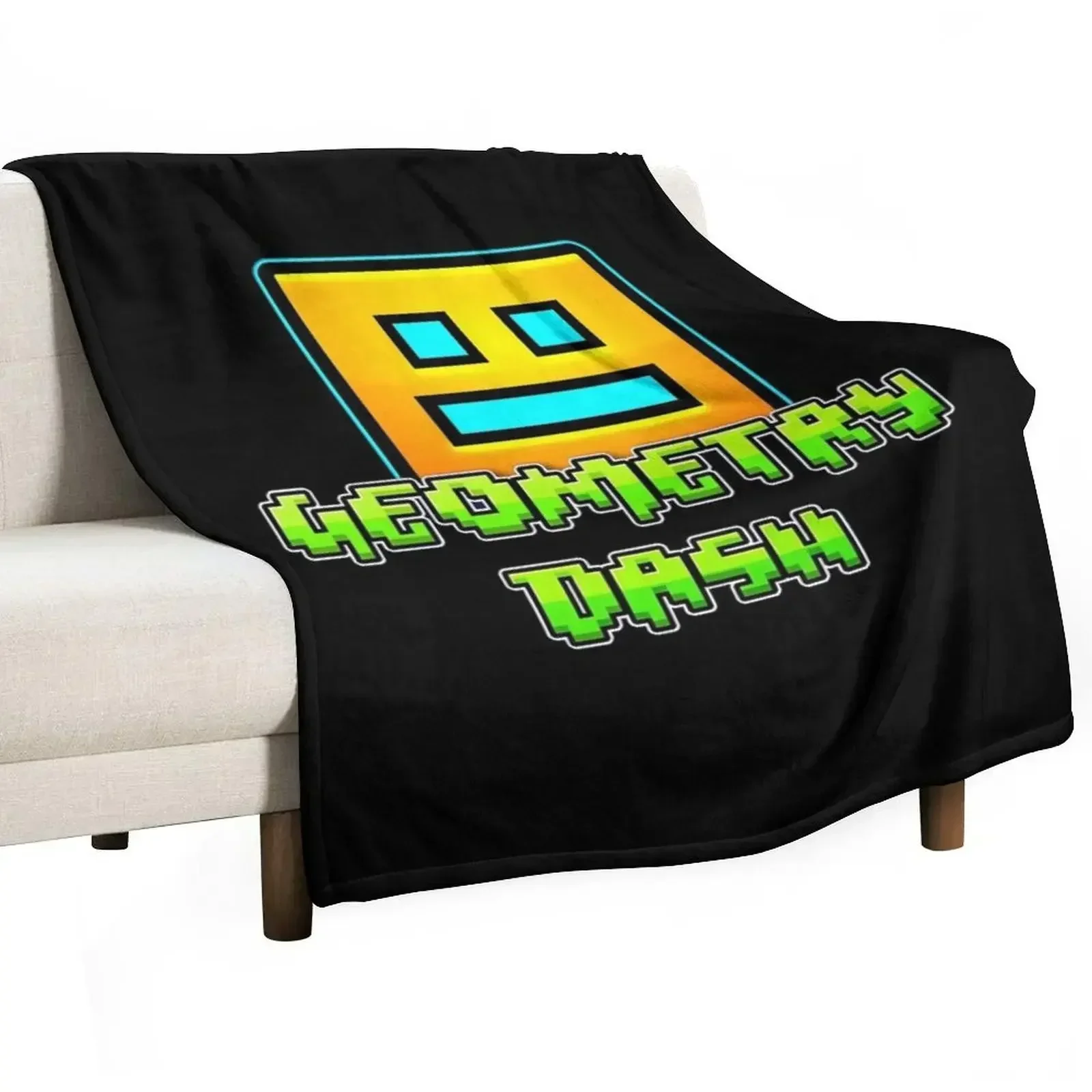 

Geometry Dash Throw Blanket Warm Bed Blankets