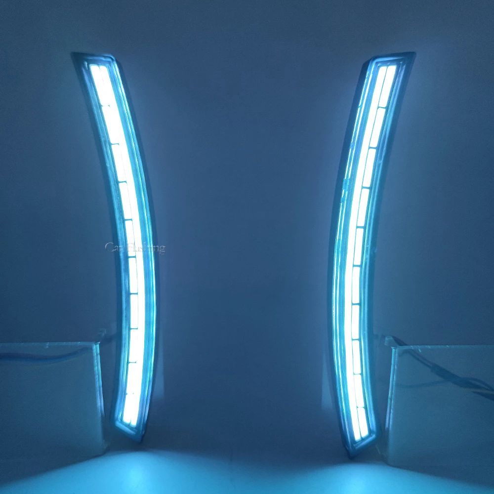 2PCS LED Daytime Running Light For Honda CR-V CRV 2023 2024 Dynamic Turn Signal Waterproof Car 12V LED DRL Lamp