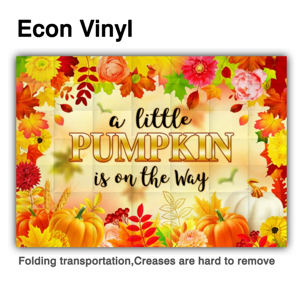 Funnytree Тыквы Baby Shower Фон День Рождения Новорожденный Осенние Листья Цветочный Урожай Празднование Фотофон Фон