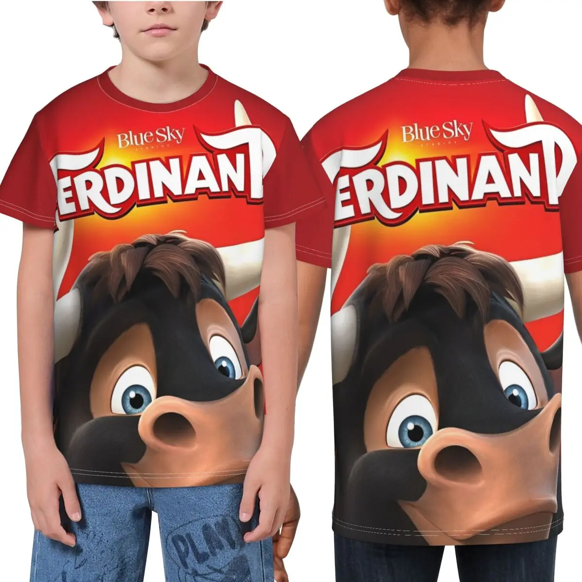 Camiseta con estampado 3D de dibujos animados de Todos los Ferdinands para estudiantes keyword1 Y2K, camisetas informales transpirables, gran oferta, camiseta de verano, ropa