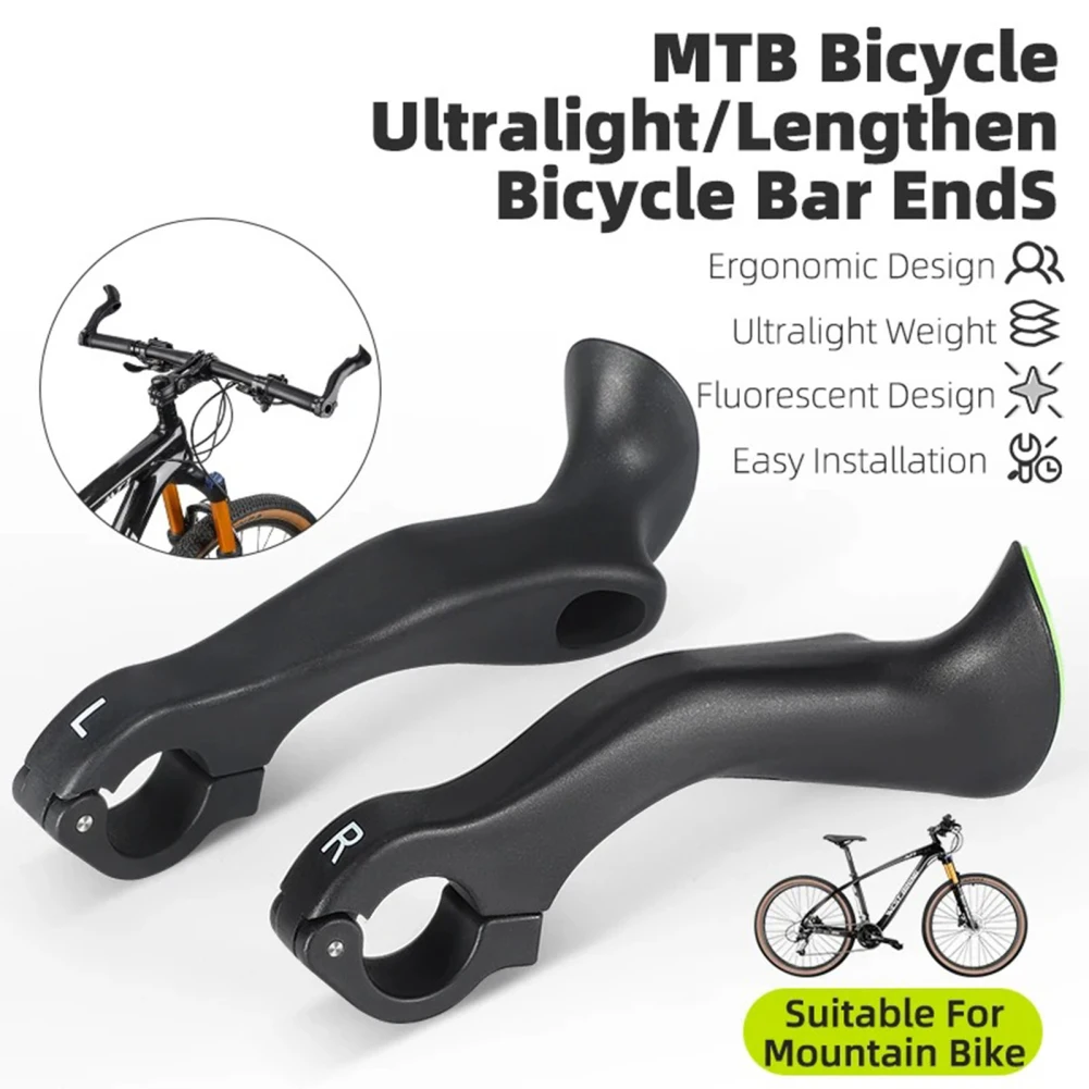 1 Pair Bike Cycling Handle Bar End With Bicycle Handlebar Ends Caps Mountain Bike Handle Bar