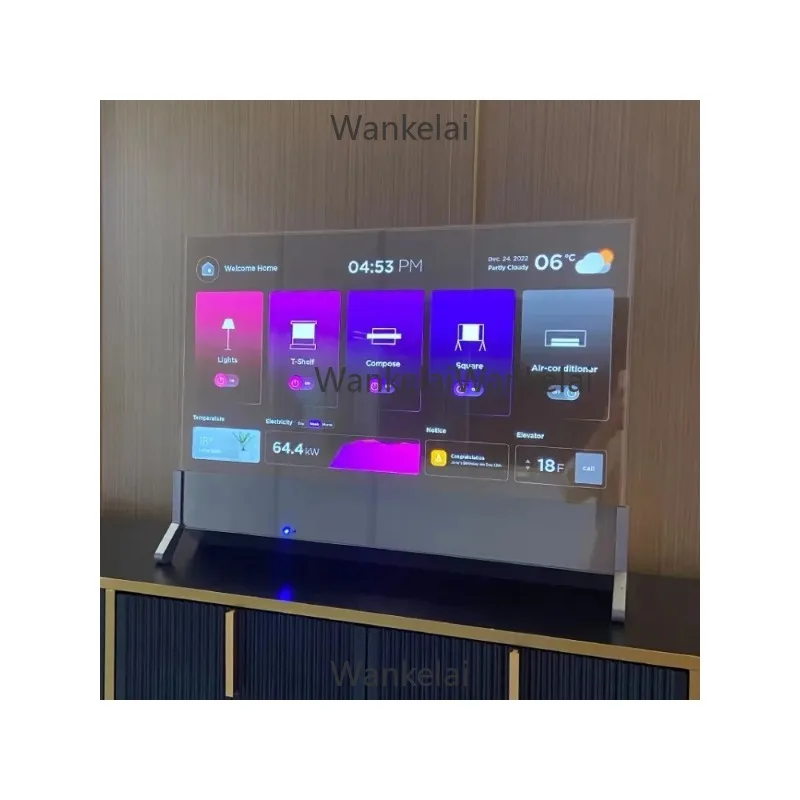 30-Inch desktop transparent OLED screen advertising display touch