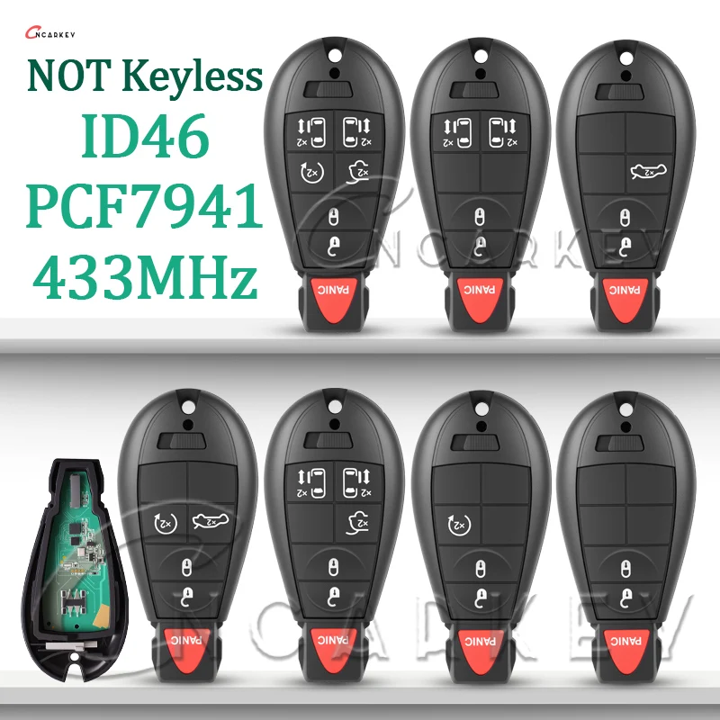 

433 МГц ID46 PCF7941 дистанционный автомобильный брелок M3N5WY783X для Chrysler Town Country Jeep Grand Cherokee Dodge Caravan Journey Charger