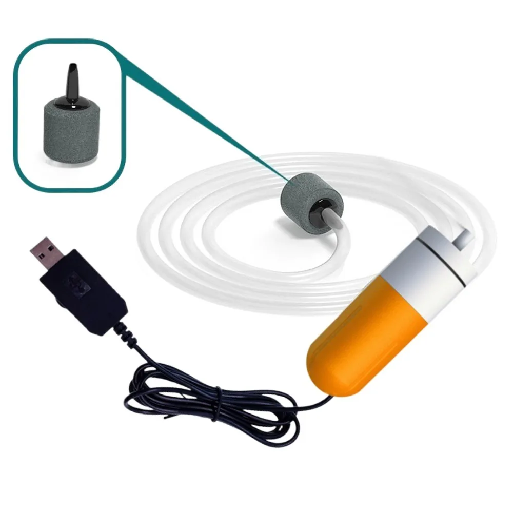 

Adjustable Speed Aquarium Oxygen Air Pump Ultra Quiet USB Charging Air Compressor Aerator Portable Mute Mini Oxygen Pump