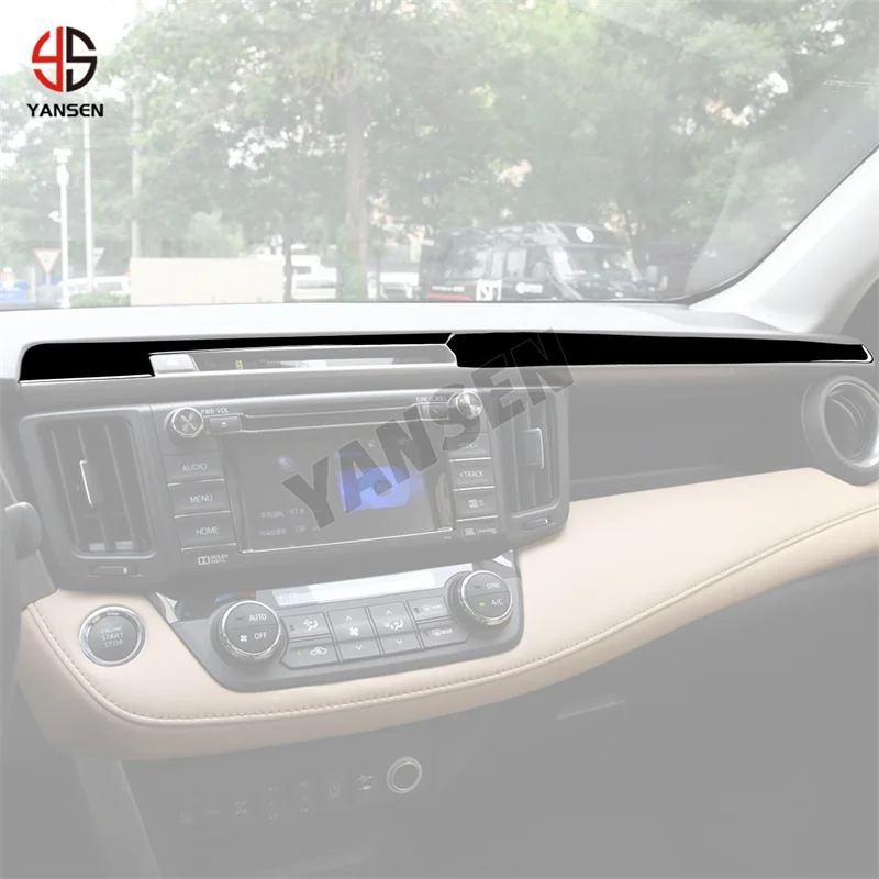 Piano Black Central Control Air Conditioning Switch Trim Sticker For Toyota RAV4 2014 2015 2016 2017 2018 2019