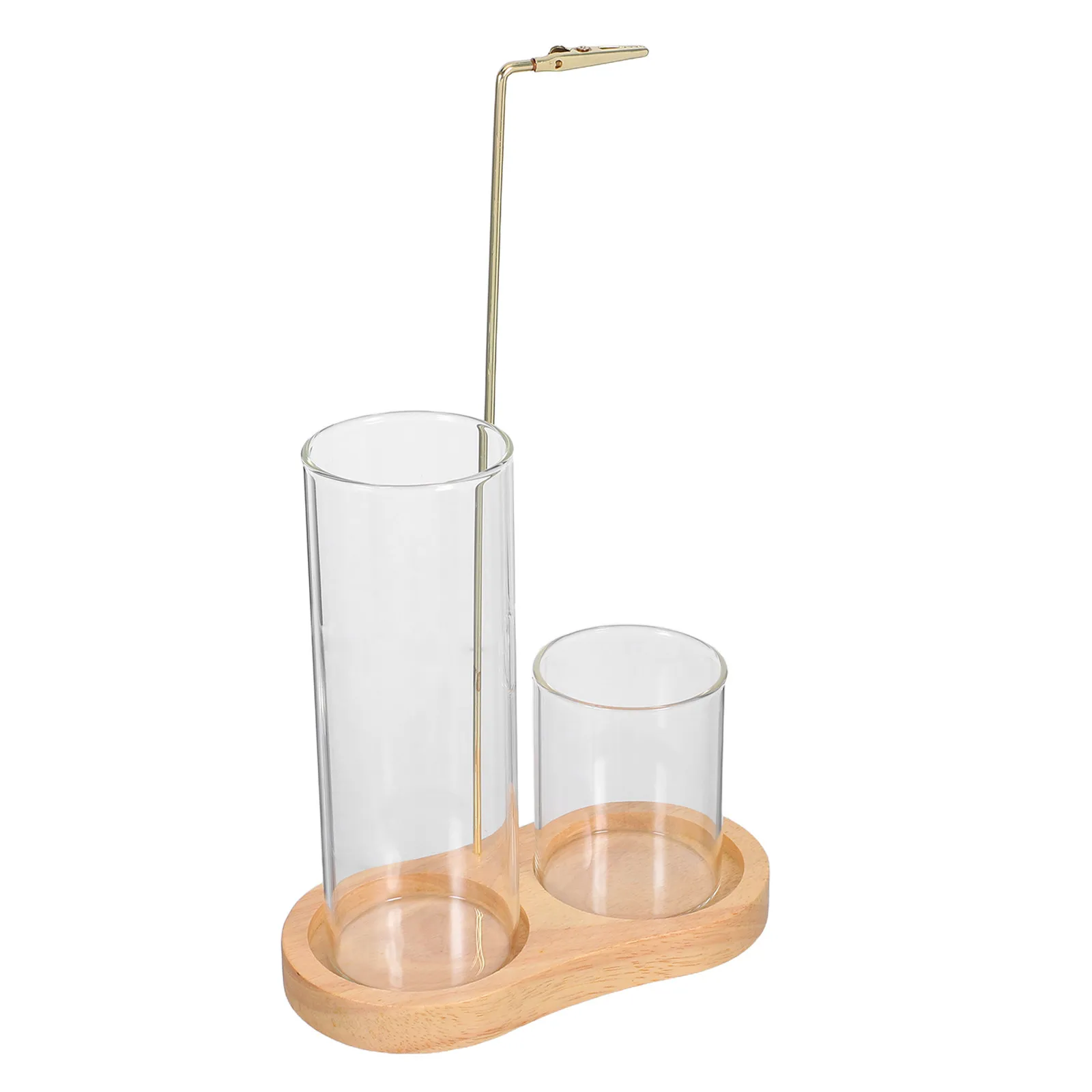 Incense Burner Khaki Wood Glass Holder Modern Minimalist 8 Shape Stable Meditation Yoga Home Decor