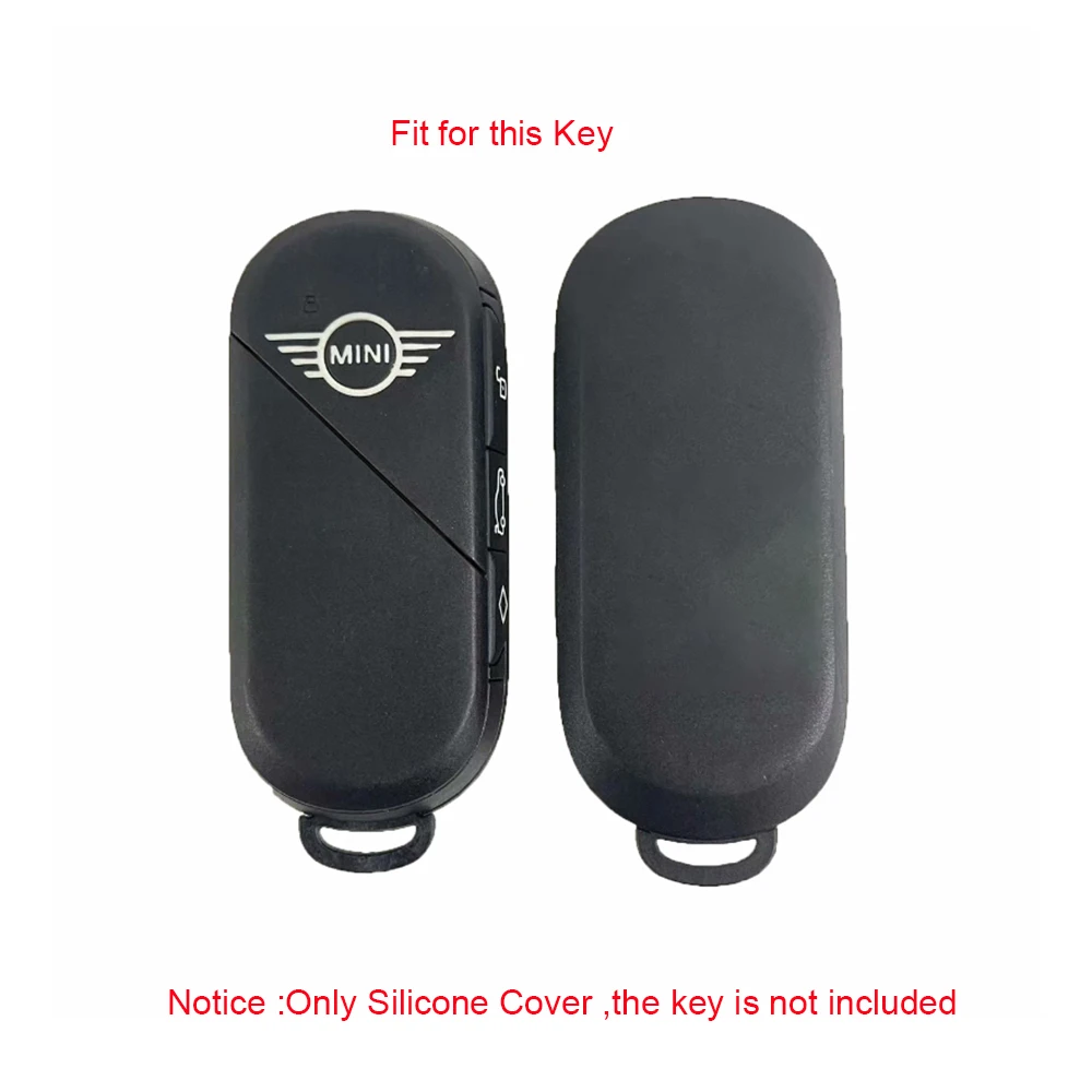 Xinyuexin Silicone Car Key Case for BMW MINI F65 F66 F67 U25 2023-25+ 4 Button Smart Remote Key Shell Cover Fob 2 Pcs/lot