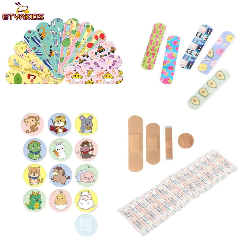 

Various Specifications Shaped Cartoon Band Aid Children Kids Wound Patch Skin Plaster for Wound Dressing Adhesive Bandages Tape