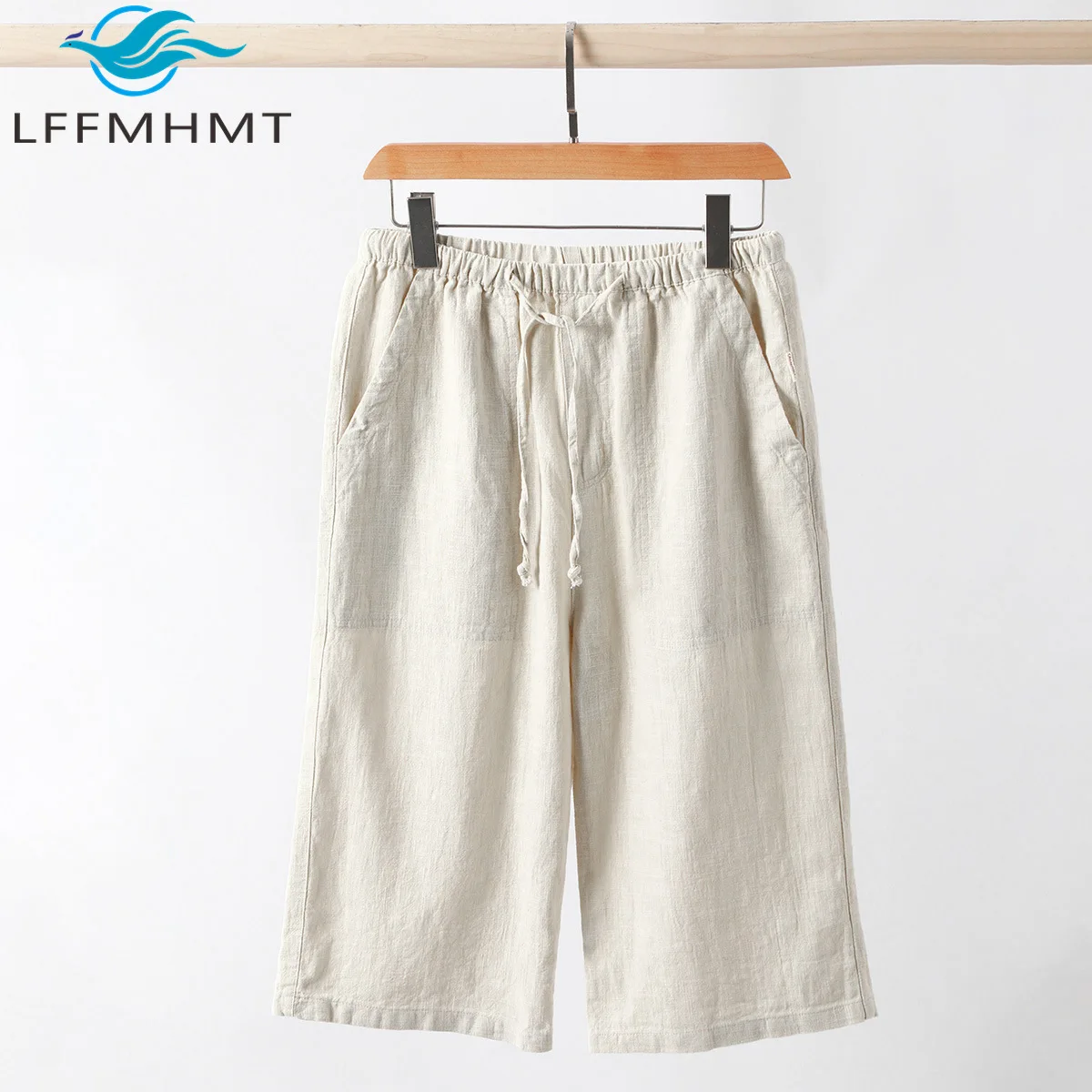 

New Summer Men's Cotton Linen Capri Pants Good Quality Solid Color Thin Breathable Japan Style Simple Basical Cozy Casual Pants