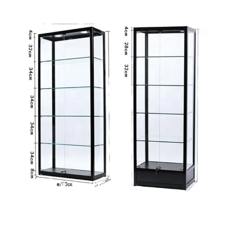 

Custom. By Lock Rectangular Display Glass Showcase Cabinet