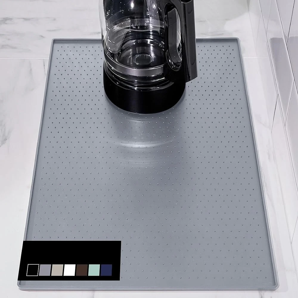 

Силиконовый коврик для кофе, аксессуары для кофемашин, подставка для барных принадлежностей, сохраняет чистоту кухонных столешниц, не скользит, водонепроницаемый и термостойкий.