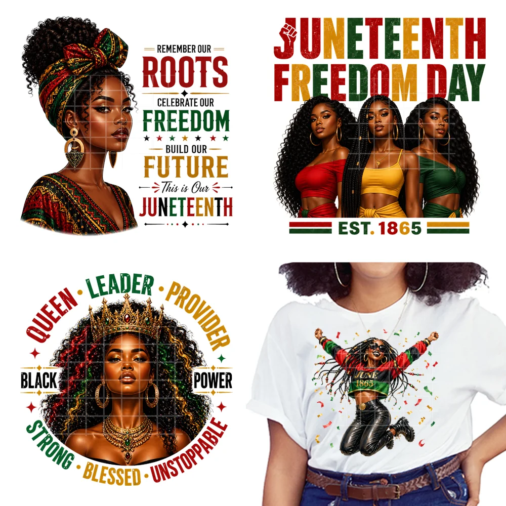 Juneteenth Free Ish Black History Month Pride Freedom Day Iron on Washable DTF Transfers Stickers Ready to Press for Sweatshirts