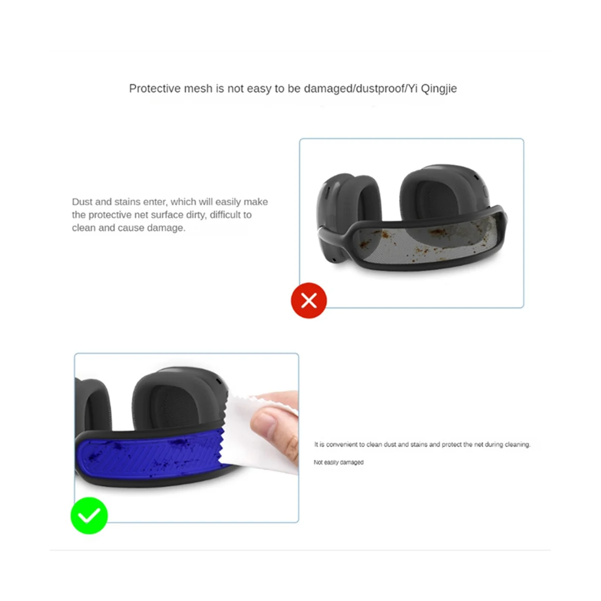 For Max Silicone Headband Cover Washable Cushion Case Multifunction Protective Cover,Red