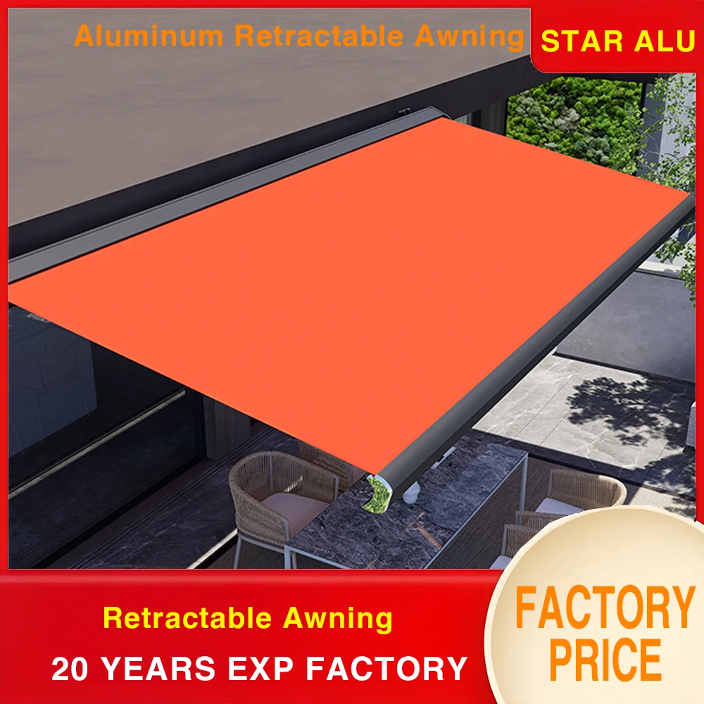 

Wholesale onlyFactory Quality Control Wall Install Aluminum Retractable Awnings Motorized Patio Retractable Electric Awning