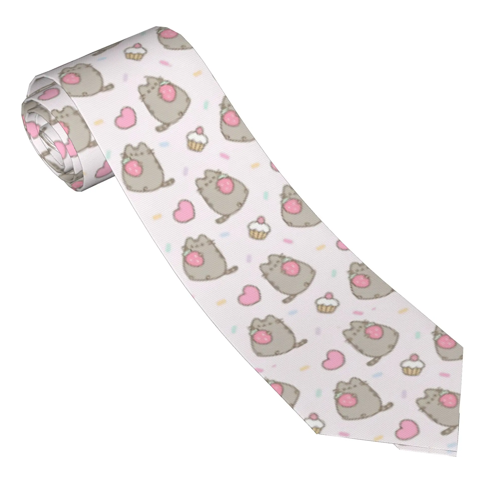 Cartoon P-Pusheencats Men Necktie Fashion  8 cm Classic Neck Tie for Mens Suits Accessories Cravat Wedding Accessories  Business