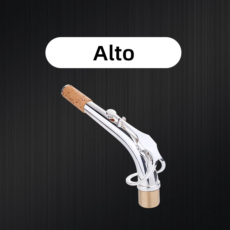 Es-Flat-Altsaxophon-Instrument, gebogener Hals, Mundstück, universell für Tenor-B-Flat-Saxophon – Detail 8
