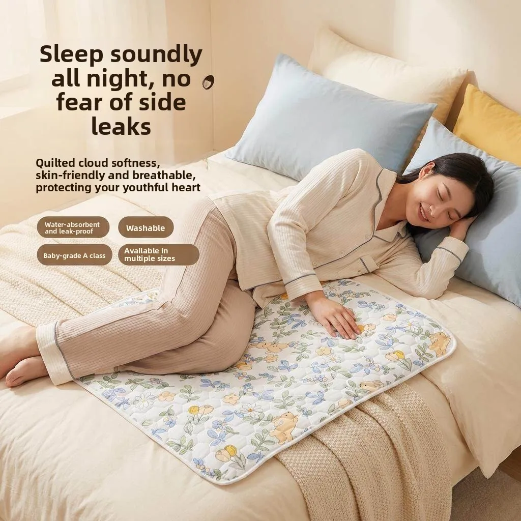Washable Period Pad Small Mattress Anti-Slip Leak Proof Female Physiological Period Special Pad Maternity Sanitary Napkin
