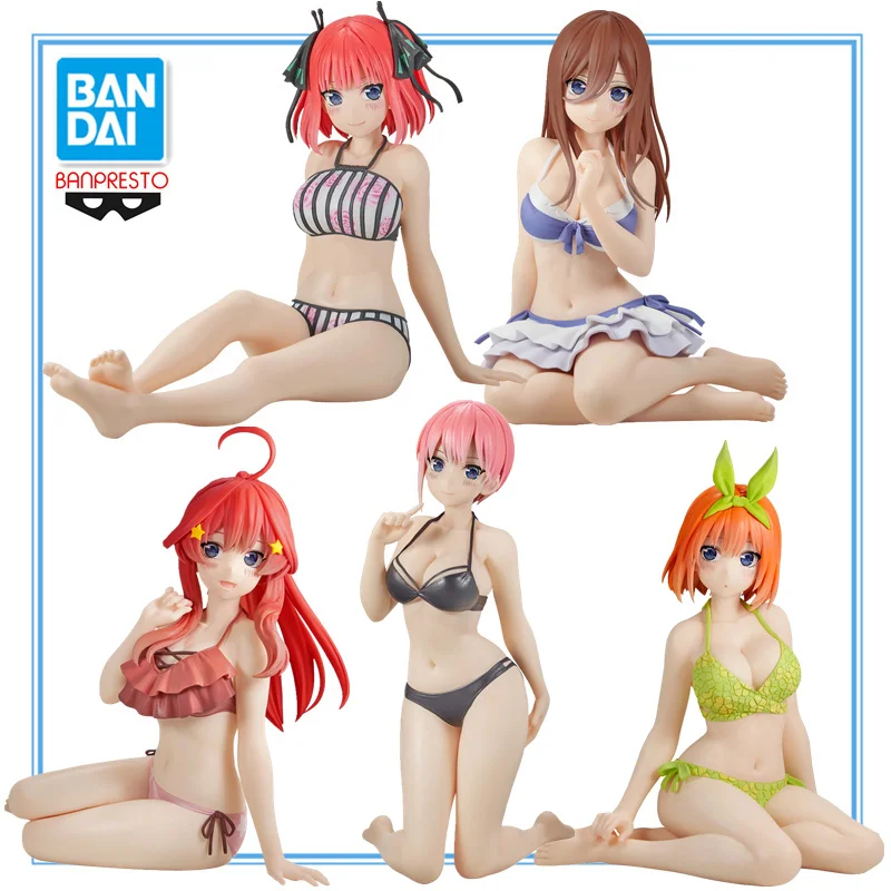 

Bandai Original Banpresto The Quintessential Quintuplets Nakano Ichika Nino Miku Yotsuba Itsuki Swimsuit Anime Action Figure Toy