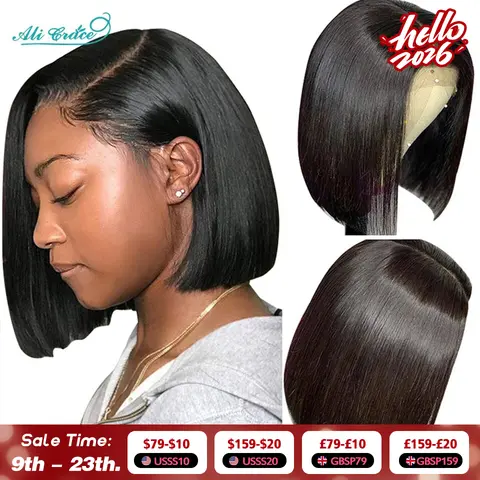 Lace Front Human Hair Bob Wig ALI GRACE