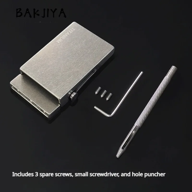 1pcs Titanium Auto Roller Buckle Belt Accessories - Anti Rust Men Leather Belt Clasp Head 35mm/38mm Suit Pants Elastic Waistband