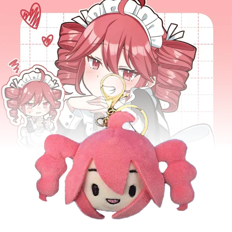 7CM New Cartoon Game Anime Kasane Teto Keychain Plush Toys Mini Q Version Cosplay Anime Figure Peripheral Fan Kid Companion Gift
