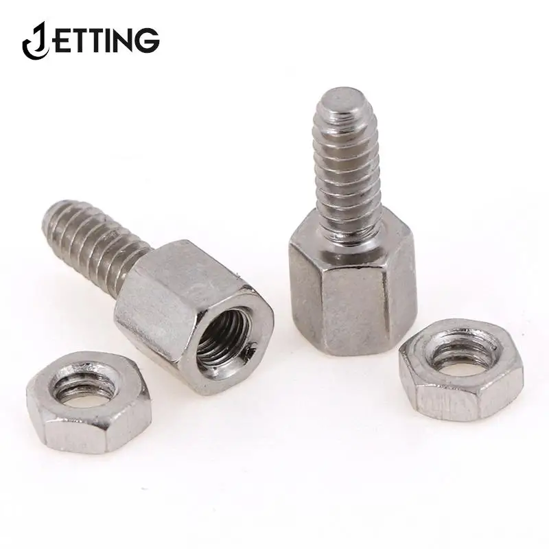 10Sets 5 + 7mm Header Platte Halterung Stud Bolzen & Mutter Muttern Schraube D-Sub VGA Serielle home Hardware Zubehör