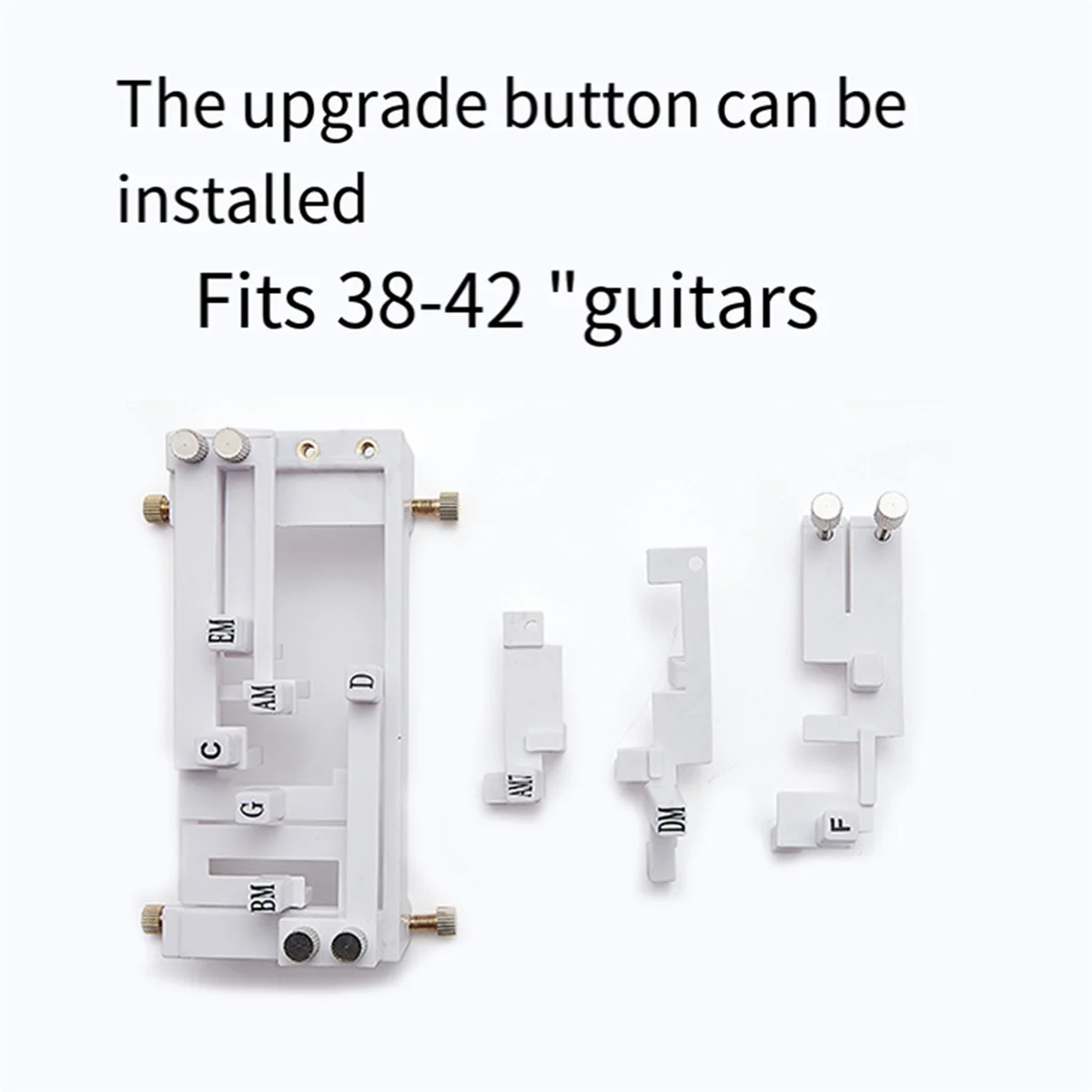 Gitara Folk Classical Chord Assist One-Key Chord Device Button Key-Press Automatic Assist for Kids Beginners White