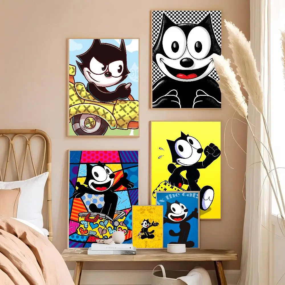 CARTOON F-Felix The Cat Whitepaper Poster HD Quality Poster Wall Art Painting Study Room Wall Decor