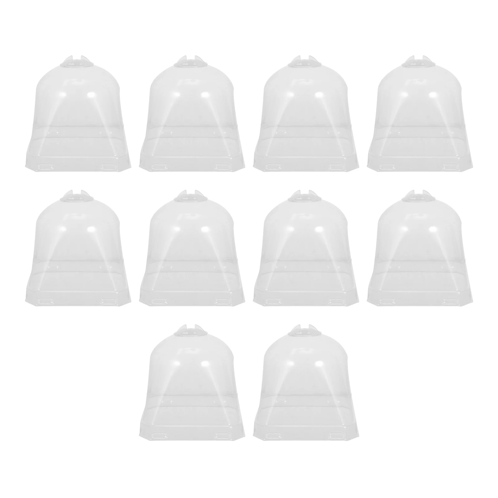 

10pcs Humidity Dome Transparent Plant Cover Greenhouse Seedling Protector Adjustable Ventilation Frost Resistant Durable Potted