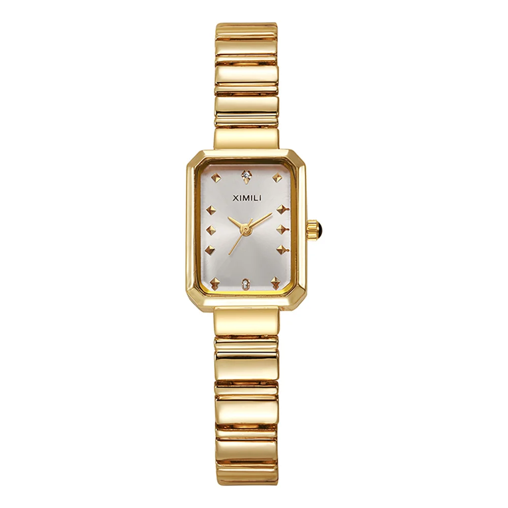 Ladies Watch Simple Gold Square Luxury Quartz Watches Fashion Stainless Steel Women\'s Business Clock Dress Clock Wristwatches