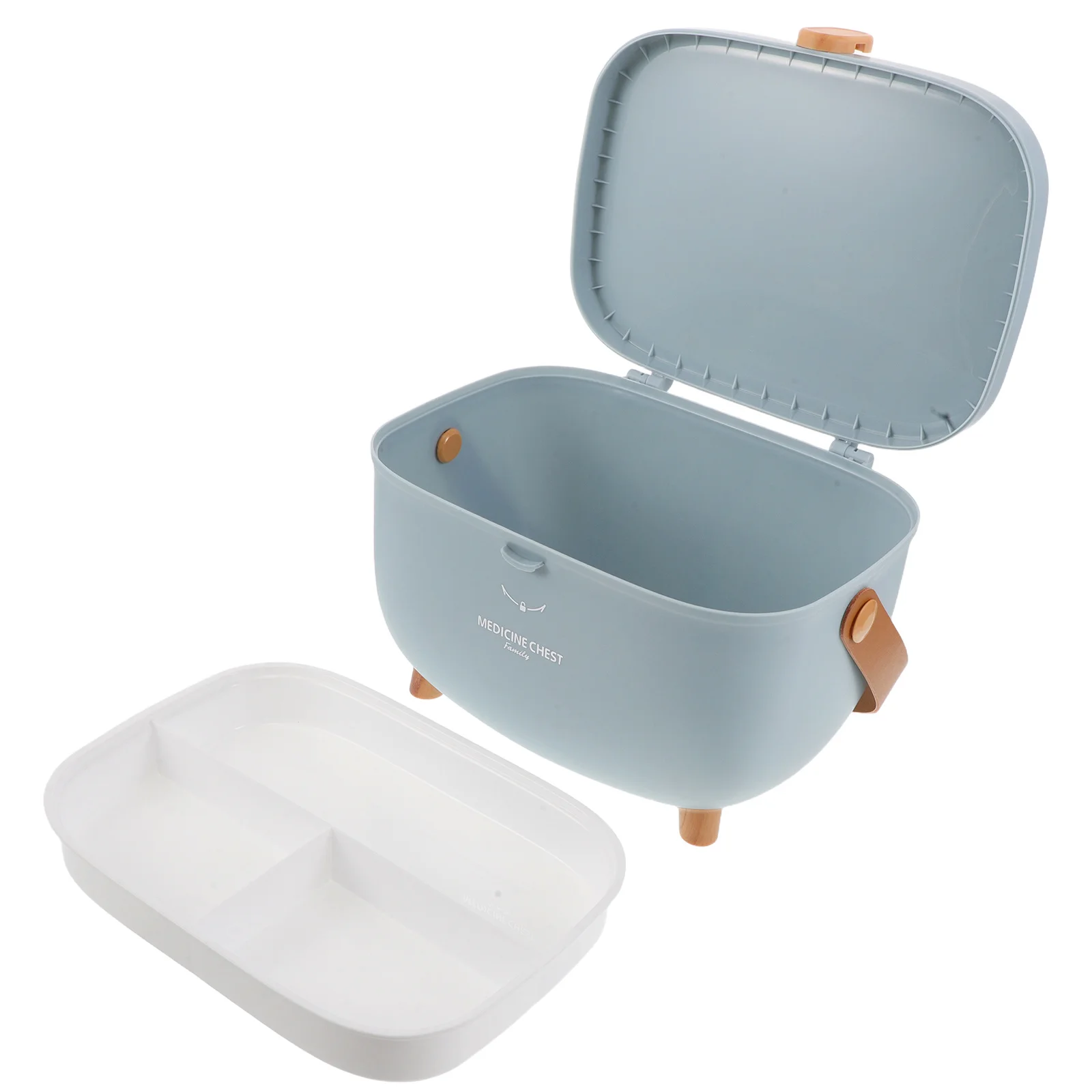 

Waterproof Medicine Box - Compact Portable Medical Supply Organizer with Handle for Home Outdoor Emergency Kits