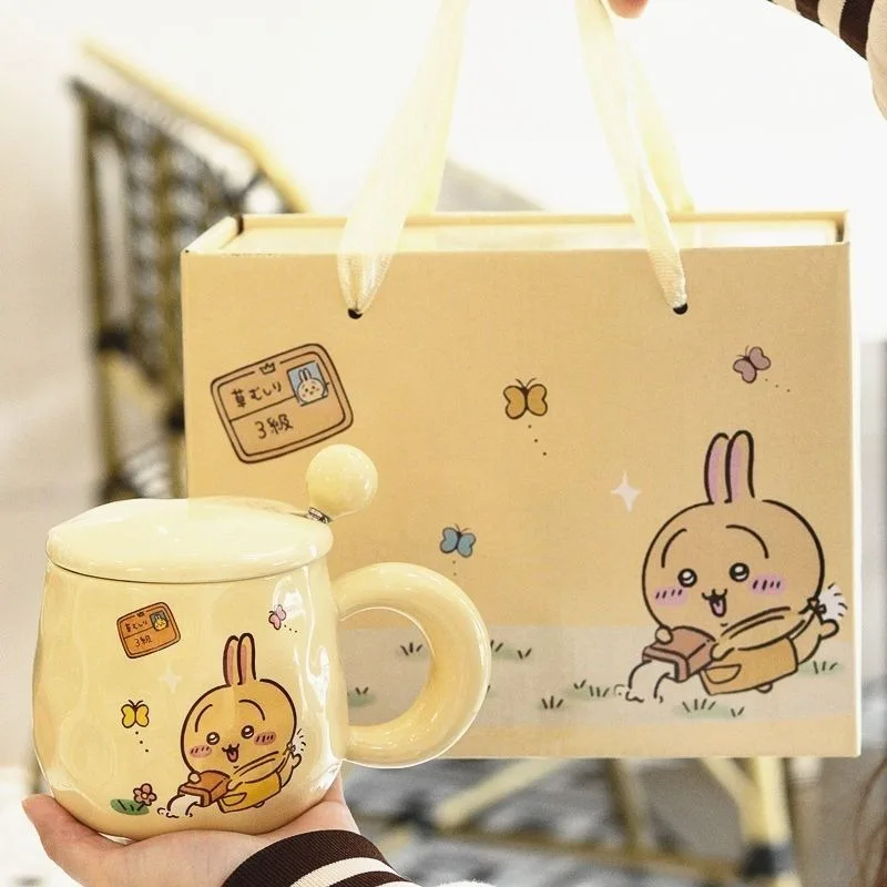 

New Chiikawa Hachiware Usagi Kawaii Anime Cartoon Cup Mug Fashion Glass Sense of Luxury Gifts for Girls Birthday Present Cute
