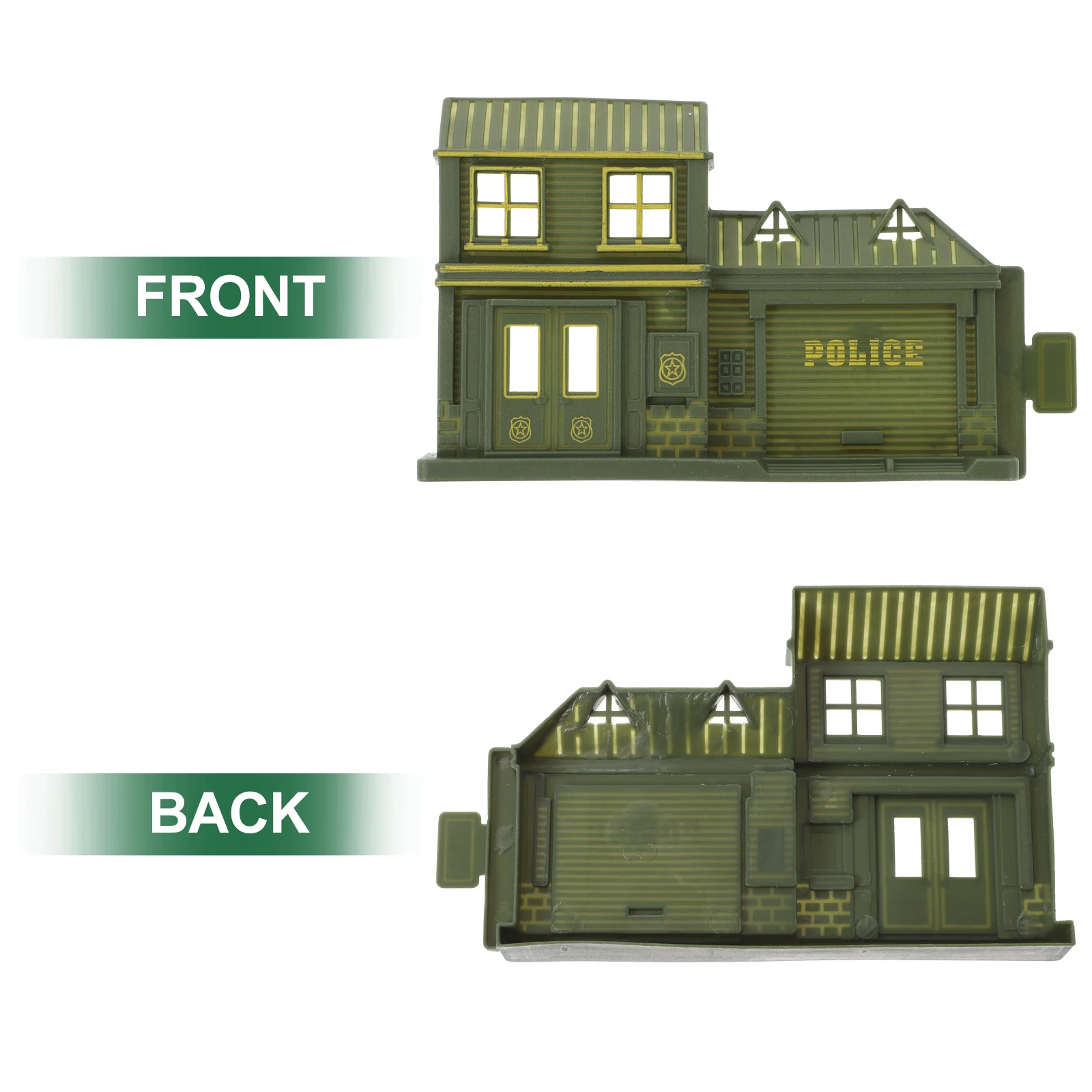 

12pcs Simulated Police Station Miniature Plastic Building Portable Decoration Desktop Home Sand Table Accessory Diy Miniature