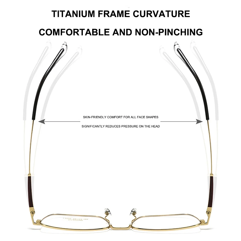 Titanium Palissander Full-Frame Brilmonturen Heren Business Casual Oversized Frames Ultralichte Brillen Modebrillen