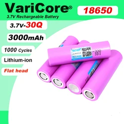 VariCore Original 3.7V 18650 18650 30Q 3000mAh lithium Rechargeable battery Discharge 15A 20A Batteries for Power tools