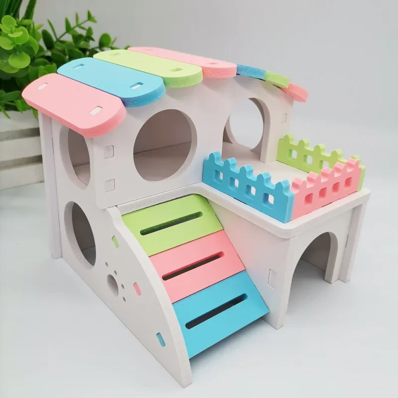 Jouet Coulissant Pour Hamster Niche De Hamster Écologique Résistante À L'humidité, Jouet De Jeu, Cabane Vivante Maison Pour Rats