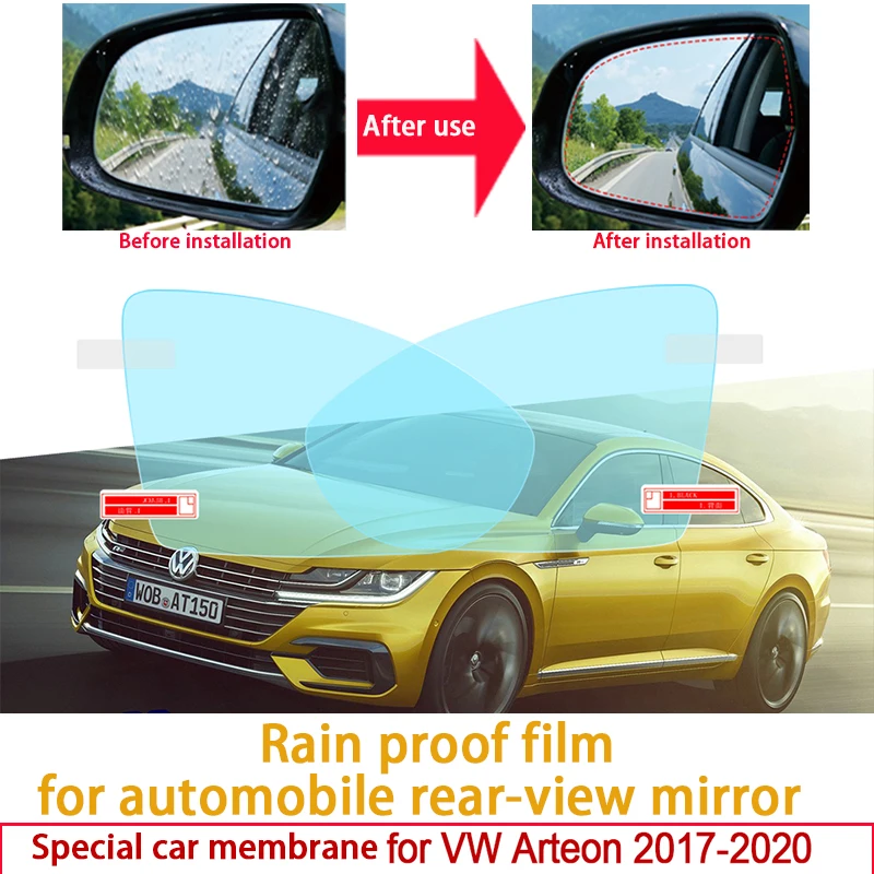 

For Volkswagen VW Arteon Car Rearview Mirror Protective Film Anti Dazzle Waterproof Anti Fog Rainproof Film Car Accessories