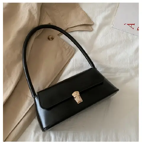 Korean Style Underarm Female Bag PU Minimalist Women Handbag 2025 New Fashion Shoulder Bag Solid Color Daily Commuter bag