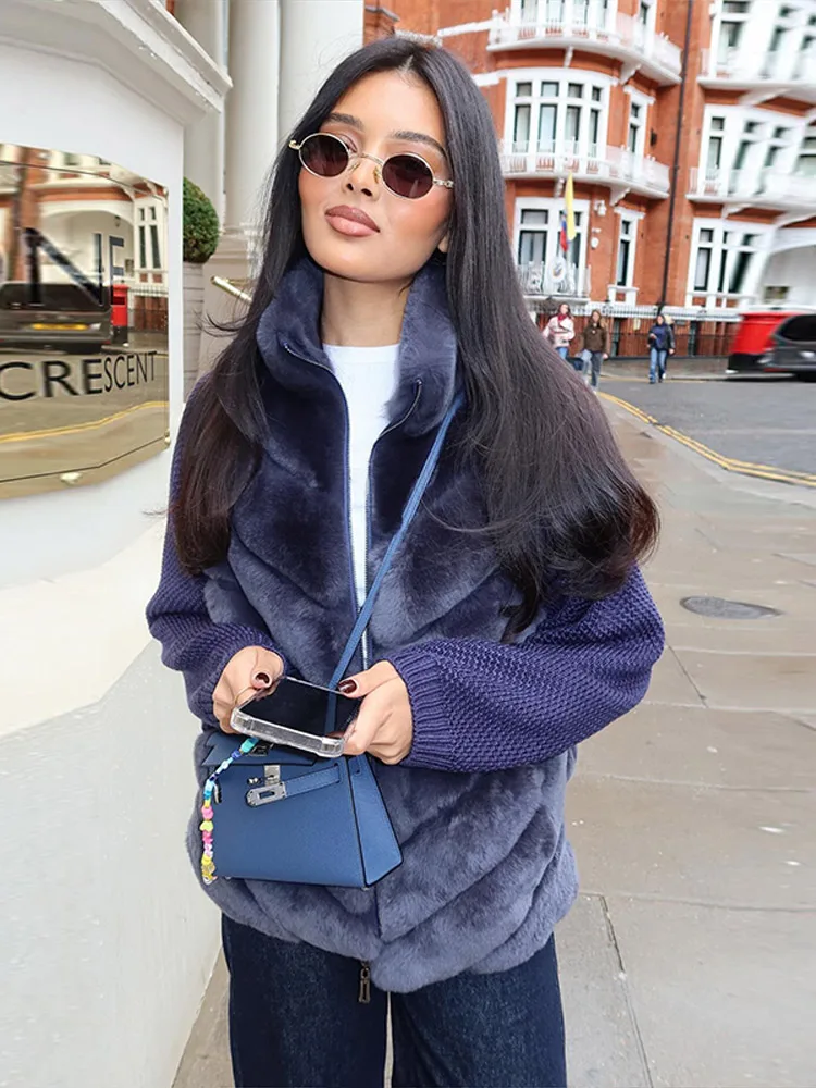 เสื้อโค้ทขนเฟอร์เทียมหรูหราสำหรับผู้หญิง แขนยาว คอตั้ง หนา อุ่น ซิป แจ็คเก็ตผู้หญิง คอลเลคชั่นใหม่ ฤดูใบไม้ร่วง ฤดูหนาว 2025 เสื้อคลุมตัวนอก