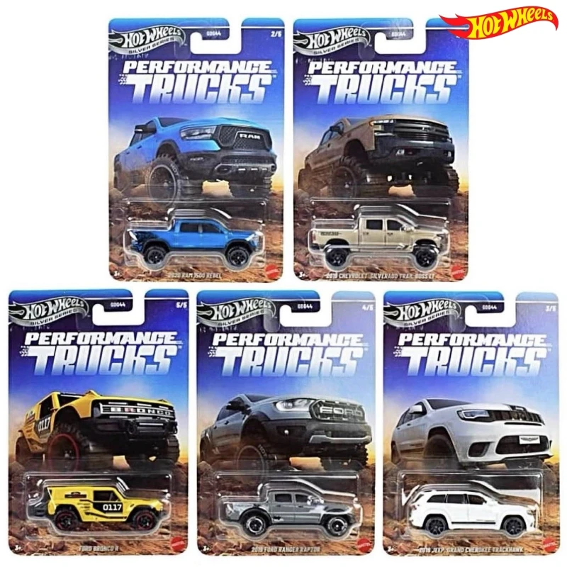 Camionetas Hot Wheels Silver Label Performance Trucks, Camioneta Todoterreno Ford Bronco Raptor Jeep Dodge Ram, Modelo de Auto de Colección, Juguete de Regalo