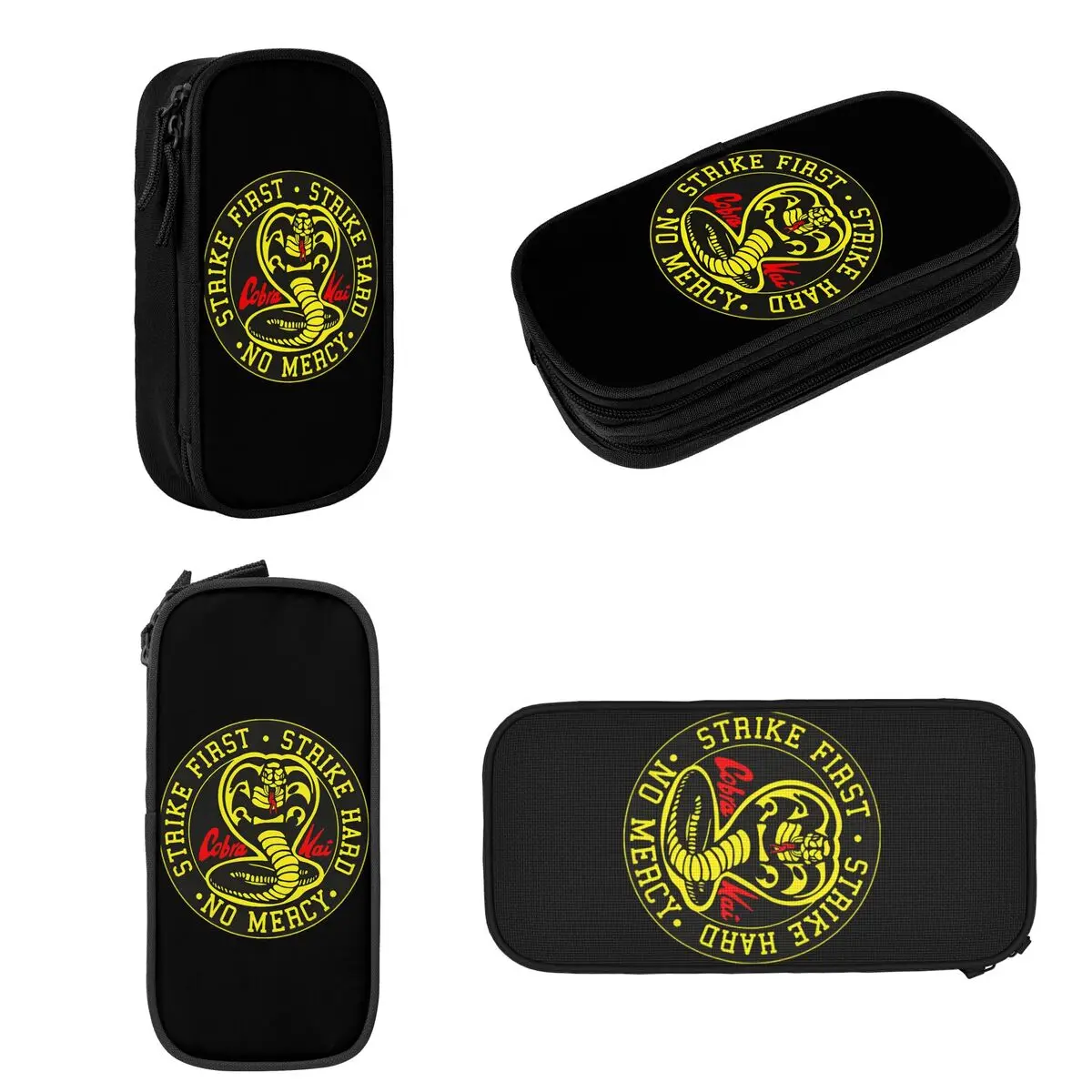 Cobra Kai Cobra Kai No Mercy Classic Pencil Cases Large Storage Pen Bags Pen Box Pencil Pouch For Boys Girls Students Stationery