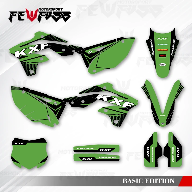 

Fewfuss Graphics Decals Stickers Motorcycle Background Custom For Kawasaki KX250F KXF250 KXF 250 2013 2014 2015 2016 002