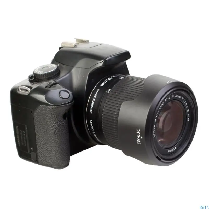 R91A EW-63C Lens Cood для солнечного оттенка для EF-S 18-55 мм f/3,5-5,6 предназначен для оттенка линзы Избегайте ударов.