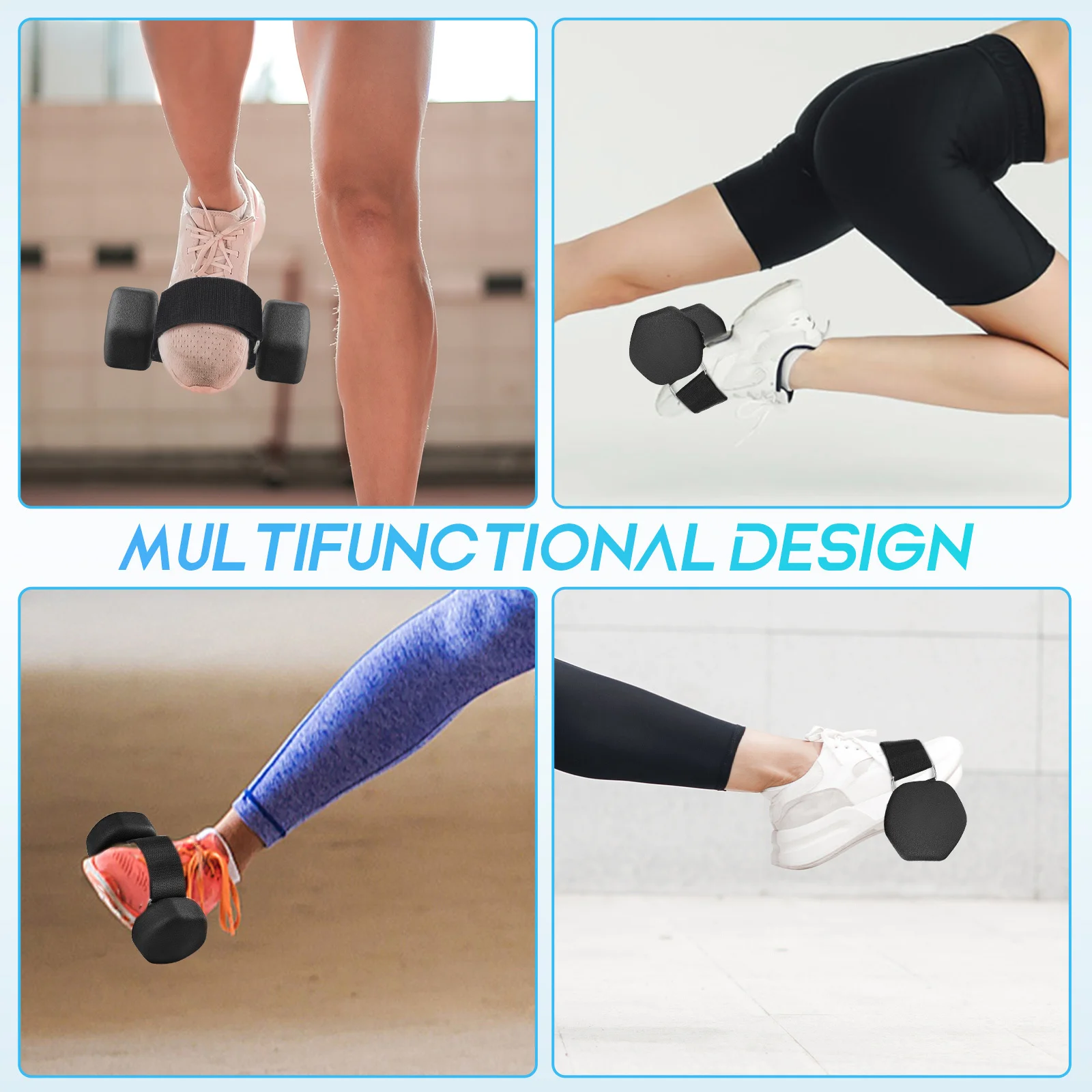 2 قطعة الأشرطة الكاحل قابل للتعديل الدمبل العصابات القدم للمنزل الصالة الرياضية الساق التدريبات رفع الأثقال أوتار الركبة المدرب ممارسة المعدات #2