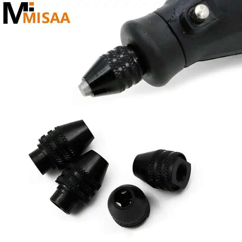 4 Sizes Universal Multi Drill Chuck Keyless 0.3-3.2mm Mini Drill Bit Chucks Adapter For Dremel Rotary Tools Engraver Accessories