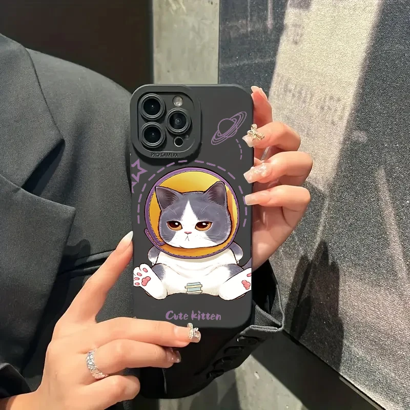 Casing ponsel silikon Anime kucing cantik, penutup pelindung lensa ponsel untuk Xiaomi Poco F6 F5 X5 Pro Mi 14 13 12T 13T 11T Pro 11 Lite 5G NE