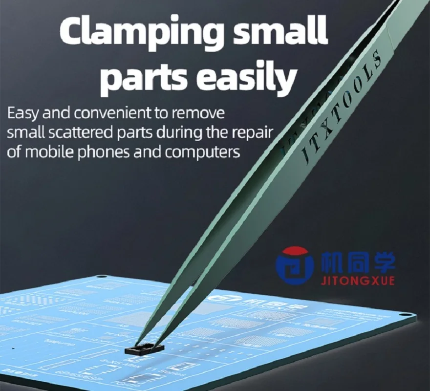 JTX AIR-1 AIR-2 Ultra Light Titanium Alloy Green Tweezers BGA IC Chip Flying Wire Repair Forceps Motherboard Precise Electronics