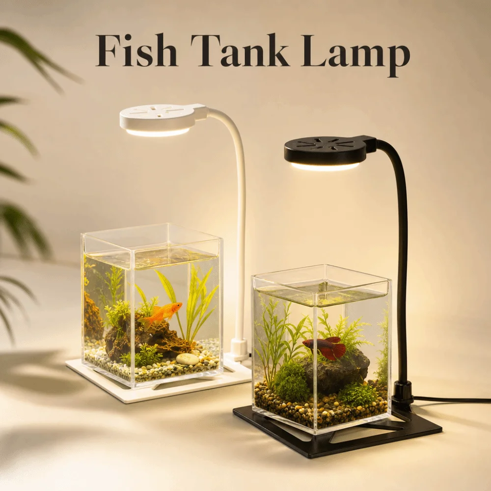 Rotation Fish Tank Lamp Waterproof 3W LED Aquarium Plant Light Energy Saving with Base Plants Grow Lamp Home Decorations